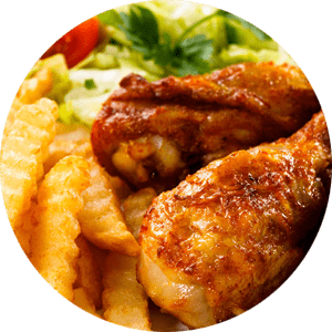 Pollos Asados Honrubia-pollo y papas